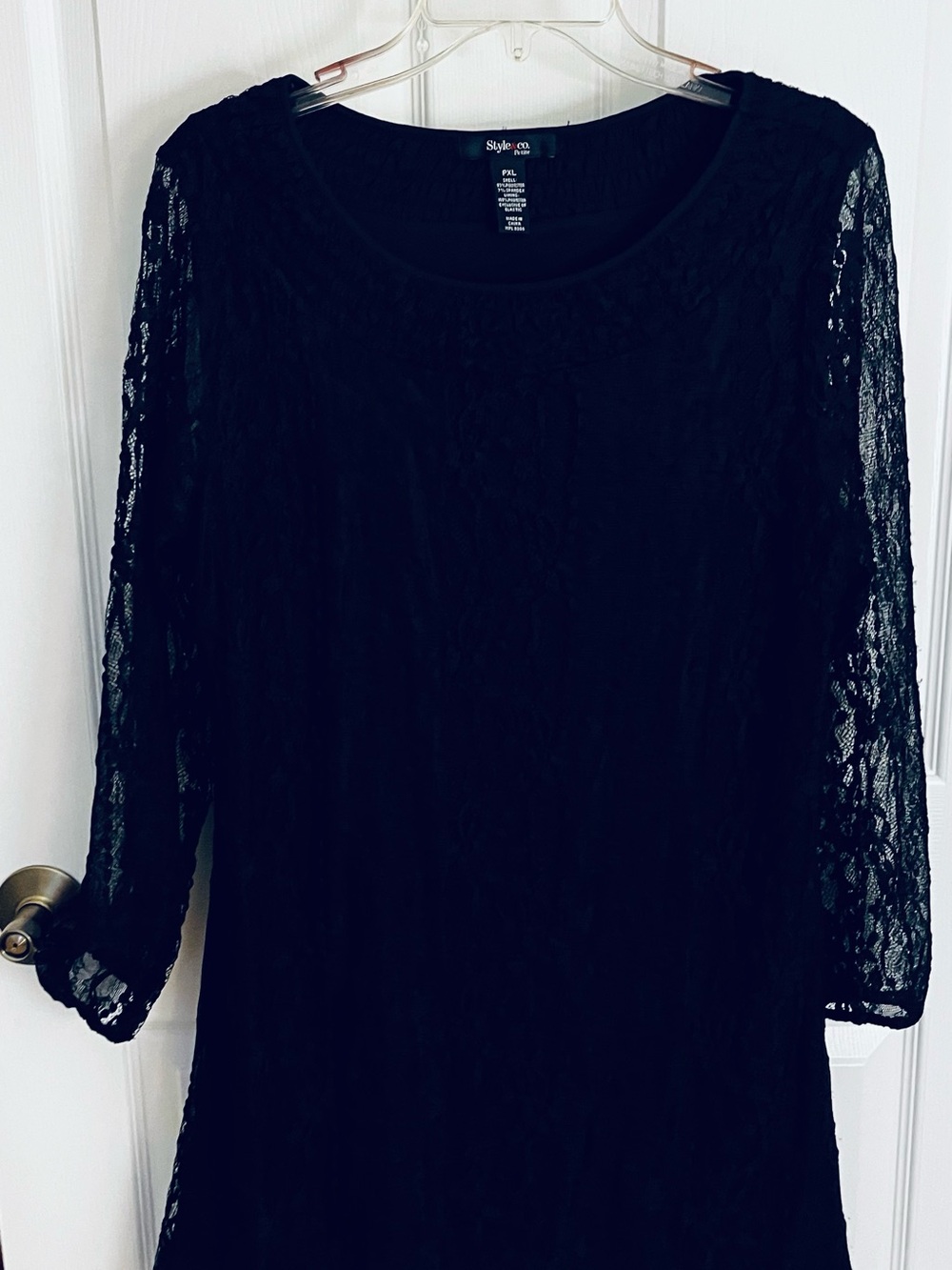 Style & Co. XL Petite Black womenswear dress. New without tags, never worn.